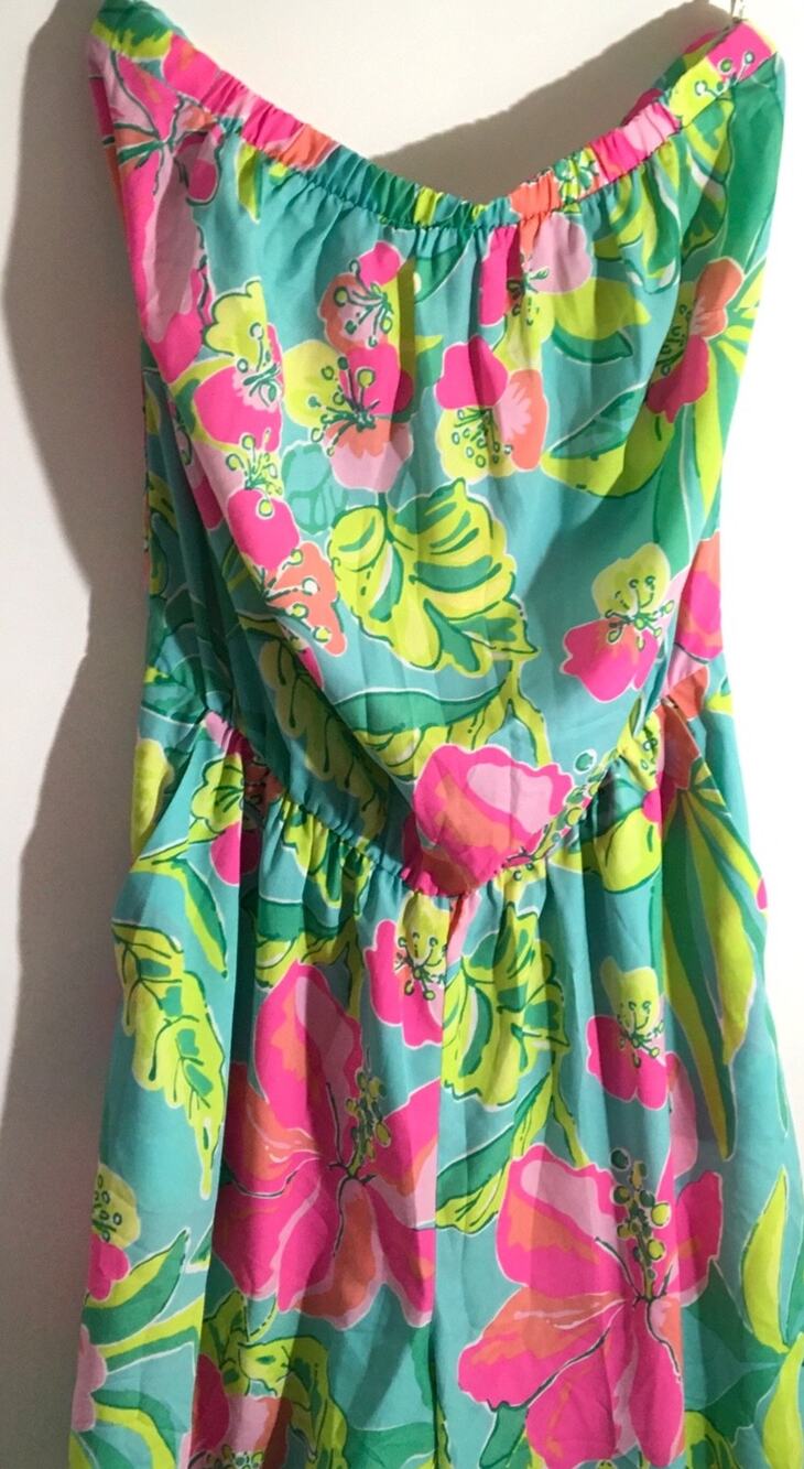 Lilly Pulitzer Farrah Crystal Wate Island Cocktail Resort Jumpsuit Size Large